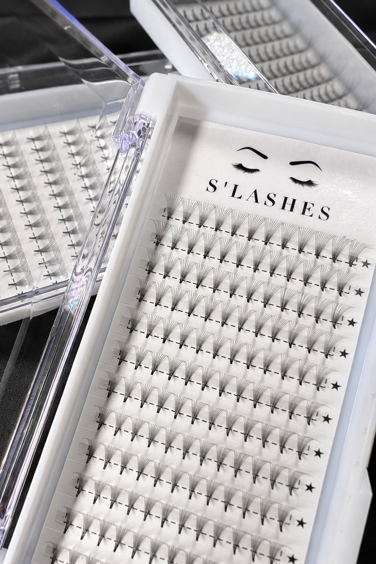 S'LASHES Premade Fans - 144 Fans pro Box
